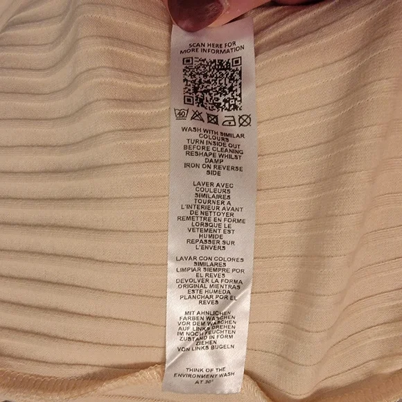 Warm Ivory ASOS Design Women's Ribbed Mini Dress - Picture 7 of 7